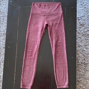 Lululemon Wunder Under Maroon 7/8 Legging